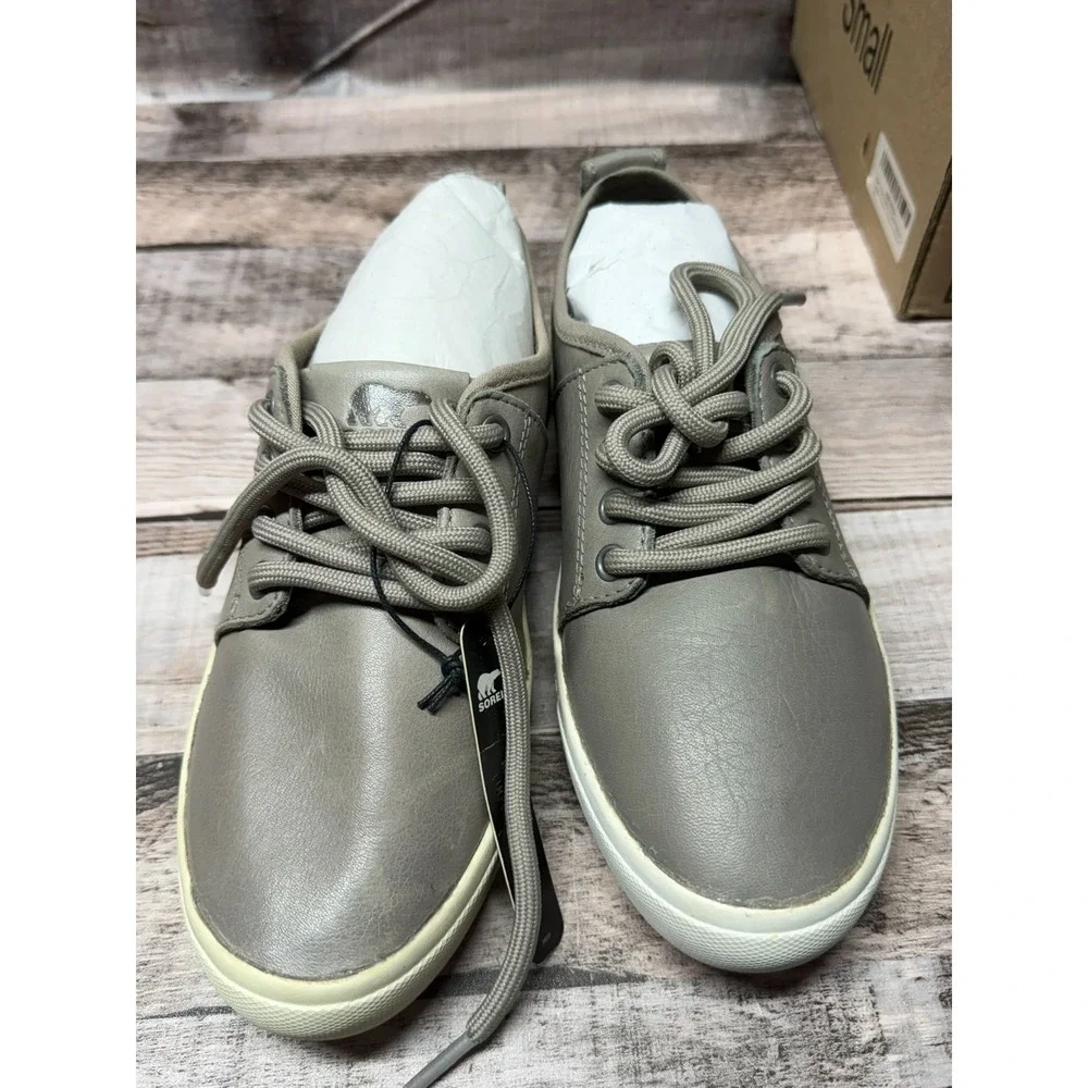 Sorel‎ Women Campsneak Leather Waterproof Shoes Gray 6.5